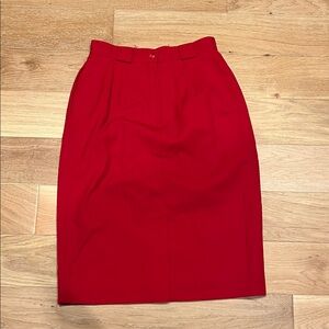 Paul Stanley vintage wool Elegant Red‎ Pencil Skirt for Women size 6